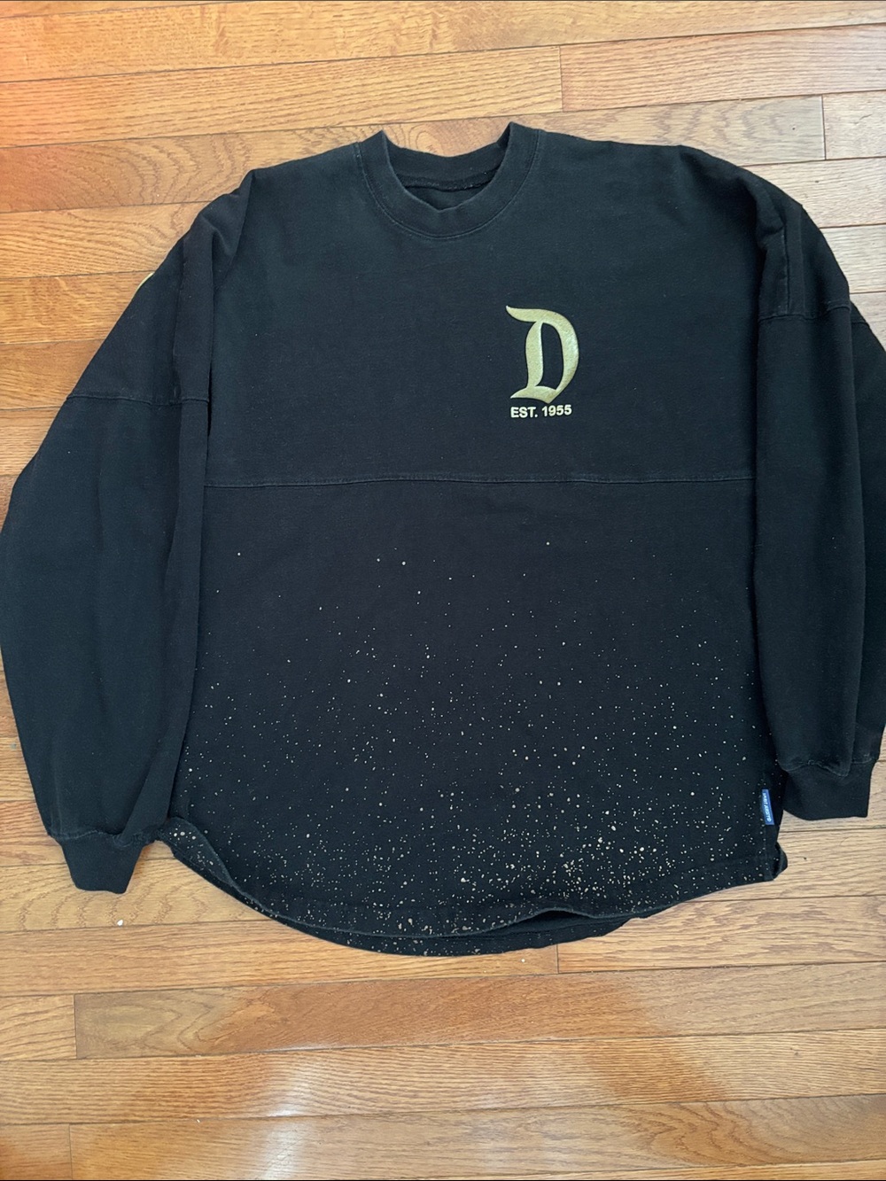 Disney Parks Spirit Jersey M Black Gold Splatter Disneyland Resort Shirt